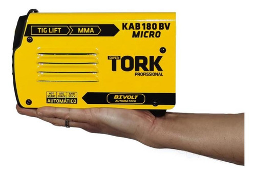 Máquina Solda Inversora Bivolt Aut Kab 180 Micro Super Tork