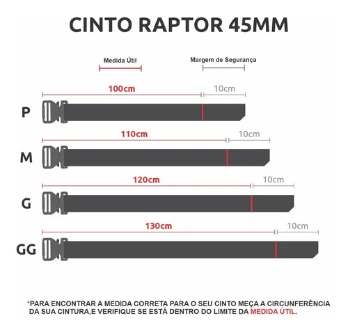 Imagem 3 de 4 de Cinto Tático Raptor 45mm Bélica / Fivela Aviação / Verde