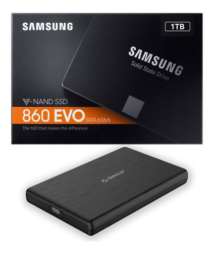 Disco Solido Ssd Samsung 860 Evo 1 Tb + Docking Usb C Color 2