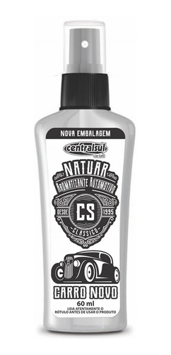 Aromatizante Spray Natuar Carro Novo 60ml Centralsul