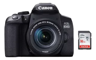 Cámara Canon Eos 850d/ Rebel T8i + Lente 18-55mm + 16gb