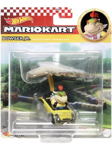 Hot Wheels Die-cast Mario Kart Bowser Jr. Sports Coupe 