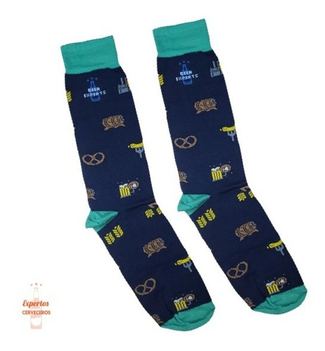 Imagen 6 de 9 de Foursome Beer Socks Lovers - 4 Pares De Medias (lúpulos)