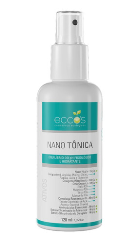 Nano Tônica Loção Hidratante/calmant/antioxidante120ml Eccos