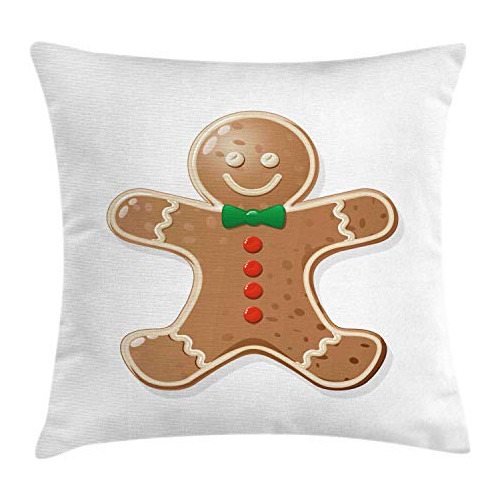 Ambesonne Gingerbread Man Lanzar Funda Cojín De 522ll