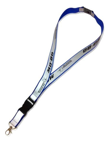 Mcdonnell Douglas Md-80 Reflective Strap Lanyard - Azul