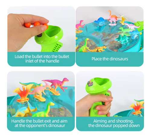 / Juego Doble Catapult Marble Dinosaur Battle Board