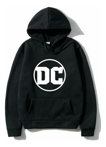 Buso Dc Logo Blanco Hoddie Con Capota Dc Comics