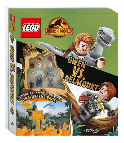 Libro Jurassic World Owen Vs Delacourt Lego Catapulta 