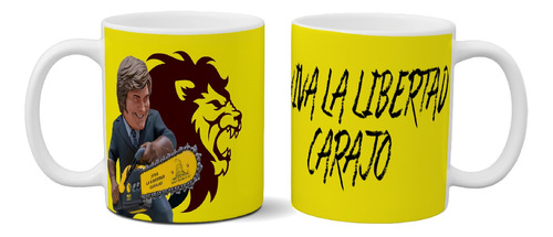 Taza Cerámica Javier Milei Viva La Libertad