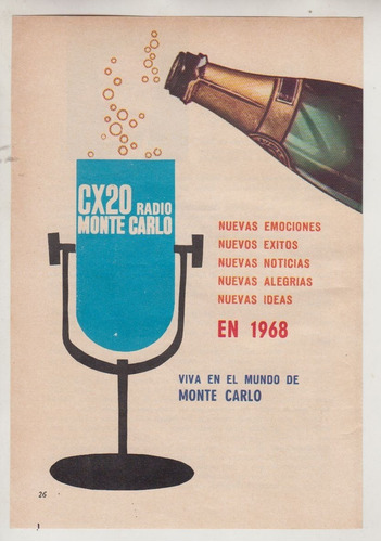 3 Hojas Publicidad Vintage Estaciones De Radio Montevideo 