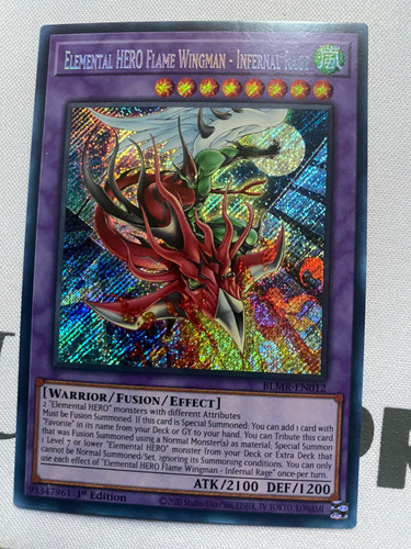 Elemental Hero Flame Wingman - Infernal Rage Secret Yugioh