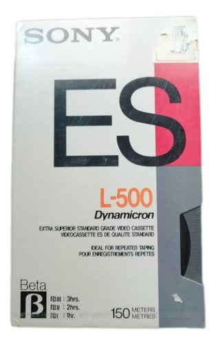 Cassette Sony L- 500 Betamax Nuevo Y Sellado