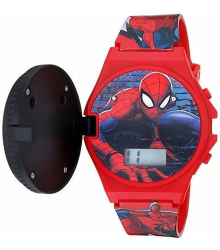 Marvel Reloj De Cuarzo De Plastico Color Rojo Modelo Spd4483