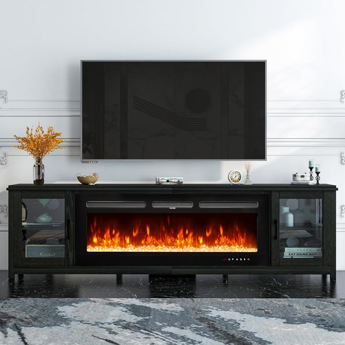 Mueble Con Chimenea Electrica Para Tv De Hasta 90
