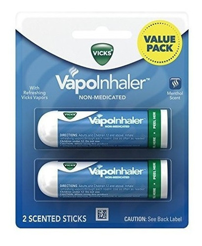  Inhalador Nasal Portátil Vicks Vapoinhaler  Pack X 2