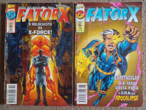 Lote Com 2 Hq Fatorx No 14 E 15 Editora Abril Formatinho Marvel Fator-x X-men Rafinha Gibi (Usado)