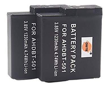 Dste 2x Ahdbt-501 Ahdbt501 Replacement Li-ion Battery For Go