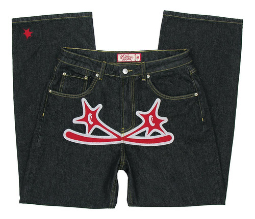 Hip Hop Gothic Jeans Street Para Hombre Y Mujer, Vaqueros Ho