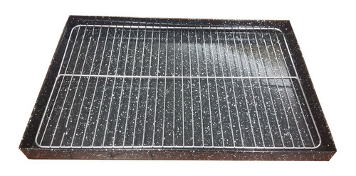 Imagen 1 de 1 de Asadera Enlozada 70 X 45 X 4,5 Cm Para Horno Con Rejilla