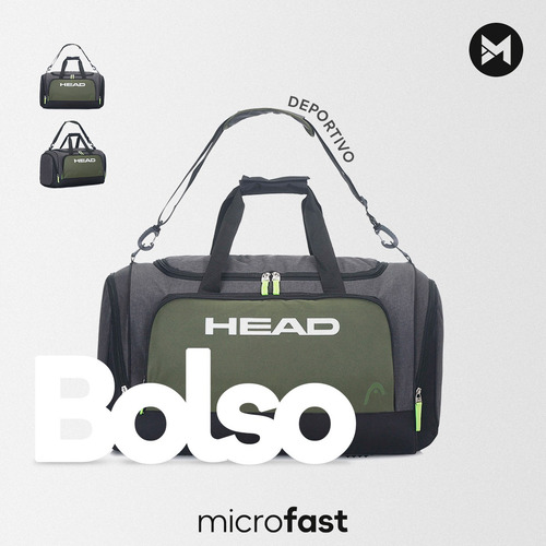 Imagen 2 de 8 de Bolso Deportivo Head Original Anti Desgarro Urbano Viaje Gim