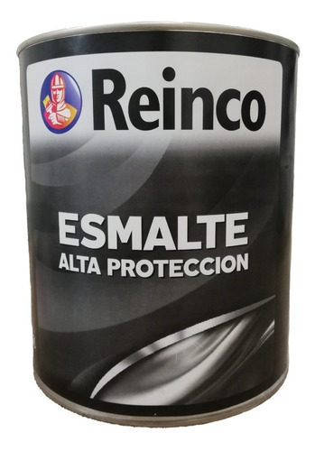 Pintura Esmalte Negro Mate Brillante Aceite 1/4 Gal Reinco