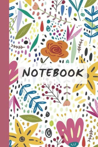 Cuaderno: Bonito Estampado Floral Tamaño A5 Hojas Rayadas