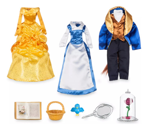 Bella Bestia Y Gastón Set Muñecos Deluxe Disney Store