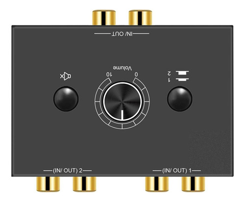 2 X 1/1 X 2 L / R Conmutador De Audio Estéreo Caja Divisora