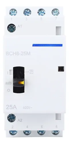 Miskall Contattore AC 230V 4P 63A – BCH8-63M Ultra Silenzioso E A Risparmio Energetico Per Impianti Domestici E Industriali