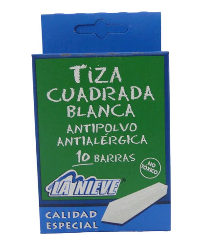 Tiza Blanca Nieve Caja 12 Unidades.pack X 16 Cajas