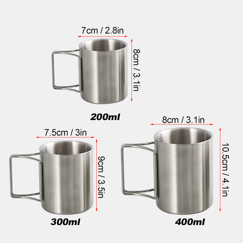 D Taza De Acero Inoxidable, Taza De Té, Taza De Agua, Taza