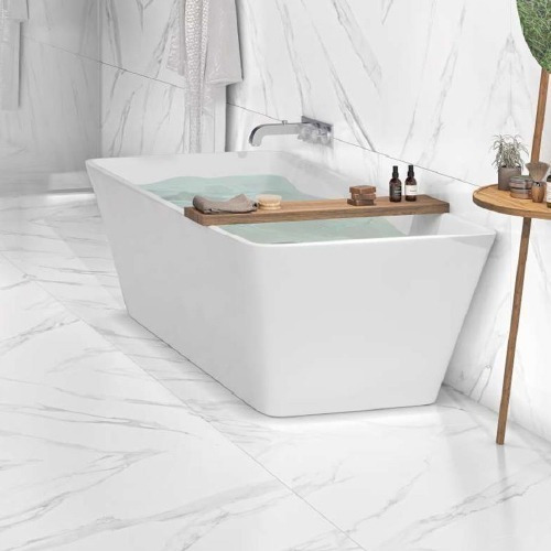 Imagen 2 de 5 de Porcelanato Villagres Carrara Bianco 90x90 Pulido Cuotas