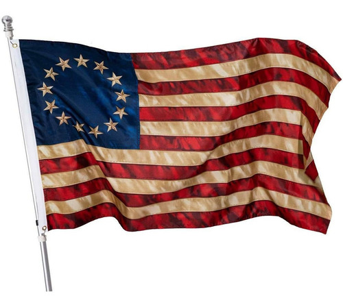Bandera Americana Teñida De Té Homissor 13 Estrellas 3x5 Al