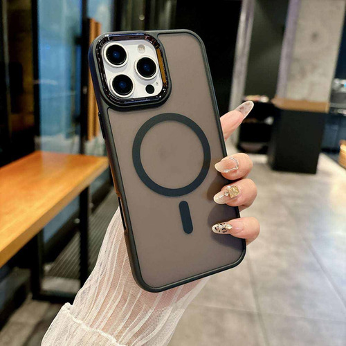 Funda Magsafe Para iPhone 11, 12, 13, 14, 15, 16 Pro, Max, 14 Plus, 15 Plus, 16 Plus, Sensación De Piel, Antihuellas Dactilares
