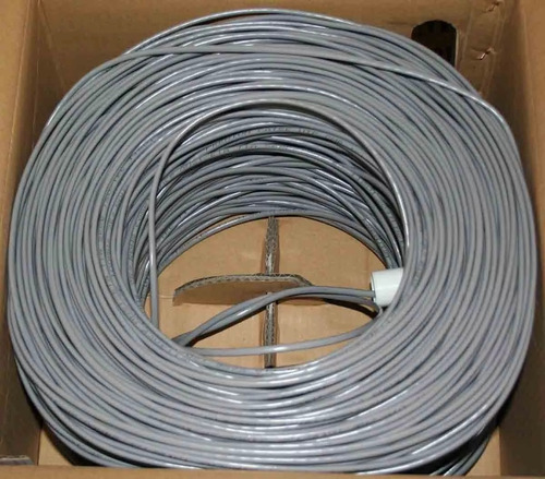 Imagen 3 de 4 de Cable Utp Cat5e 2 Pares P/cctv Gris 300 Mts B02