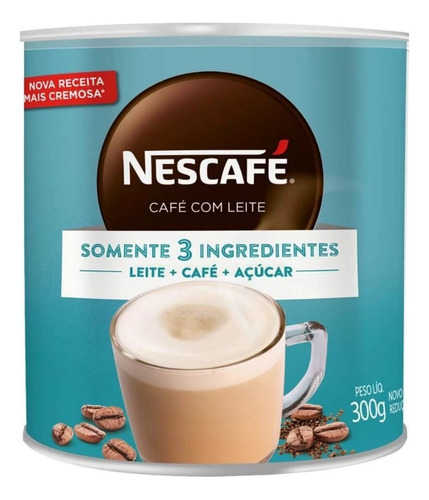 Café instantâneo  com leite Nescafé Solúvel tradicional lata 300 g