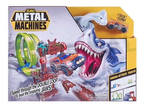 Pista De Autos Metal Machines Shark Tiburon Original Zuru