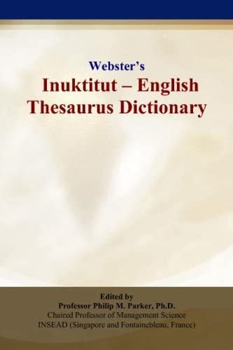 Libro: En Inglés Websters Inuktitut English Thesaurus Di