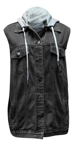 Chaqueta Moderna Con Capucha Y Bolsillos Con Botones Y Boton