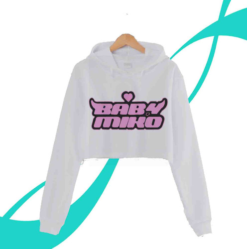 Young Miko Sudadera Croptop Gorro Unisex Baby Miku