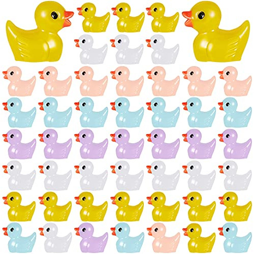 100 Piezas Mini Resina Slime Charms Duck Miniatura Pato...