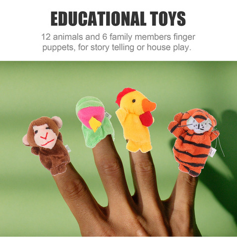 18 Juguetes Educativos Finger Puppets Story Time Finger Pupp
