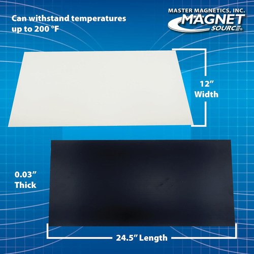 Hoja Magnética Flexible Master Magnetics 30cm X 62cm Blanco