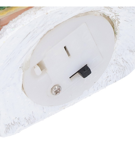Casas De Pueblo Con Escena Navideña De Resina Con Led Cálido