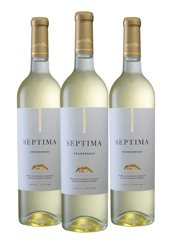 Kit Vinho Branco Septima Chardonnay 750ml 03 Unidades