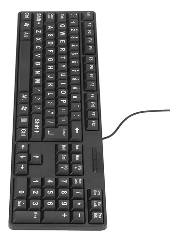 Teclado De Letra Grande Con Cable Para Personas Mayores, 104