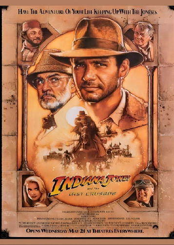 Póster Indiana Jones Autoadhesivo 60x42cm #119