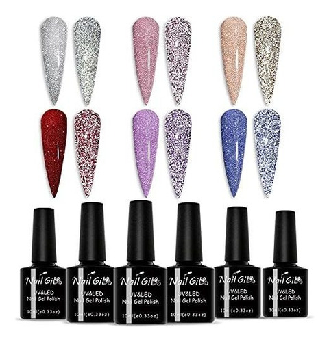 Esmalte De Uñas - Nailgil Reflective Glitter Gel Nail Po