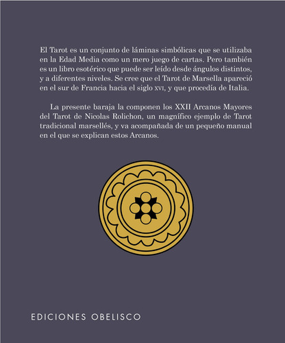 El Tarot de Marsella, de Peradejordi, Juli. Editorial Ediciones Obelisco en español, 2022